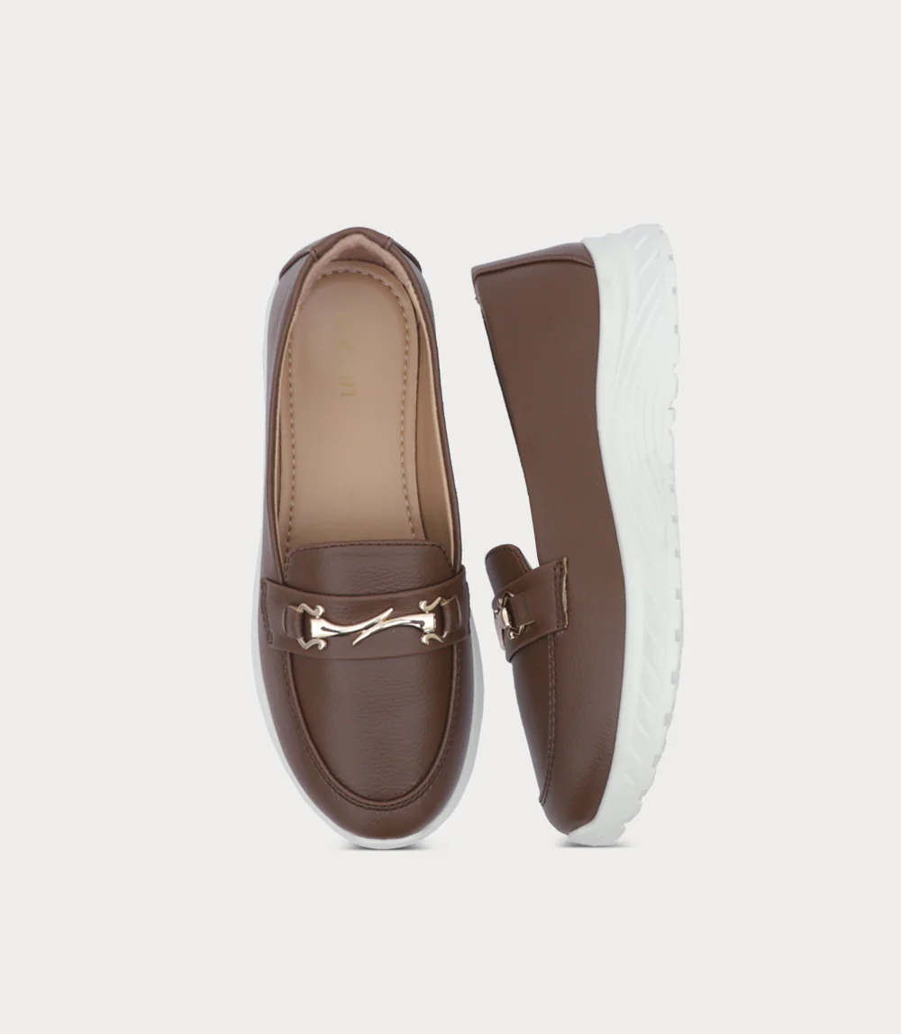 Women Comfort Moccasin-DARK BROWN - Image 4