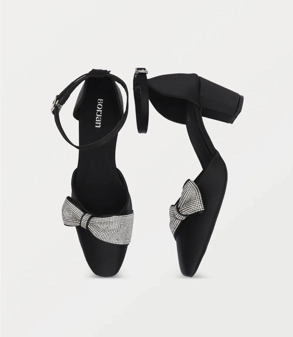 Women Court Shoes-BLACK - Image 4