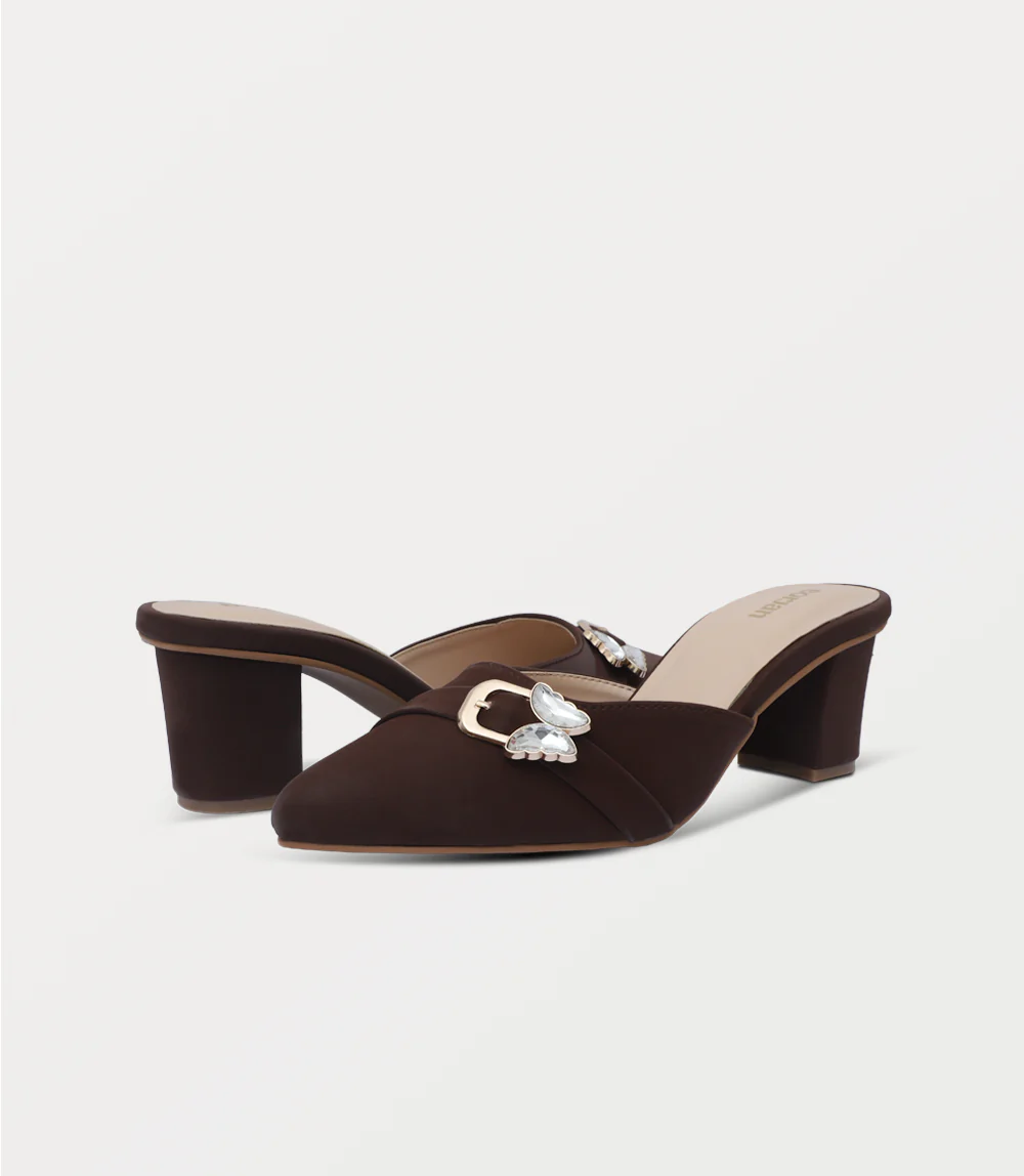 Women Mule-DARK BROWN - Image 3