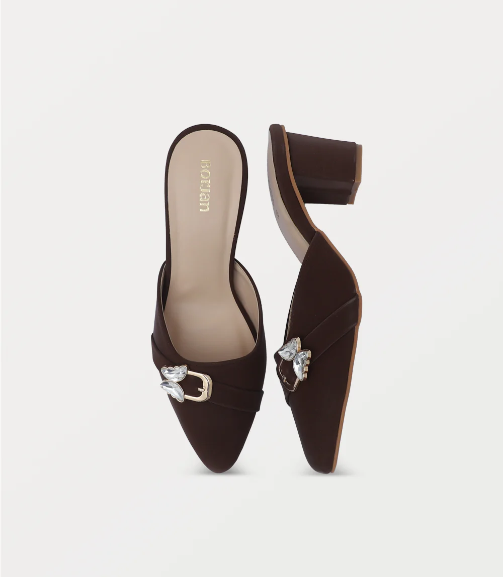 Women Mule-DARK BROWN - Image 4
