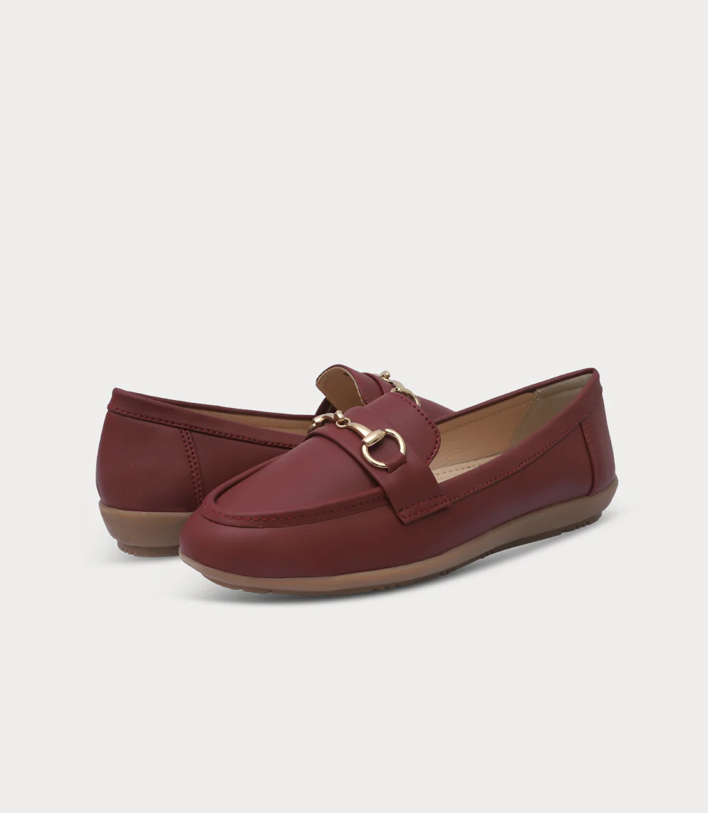 Women Moccasin-MAROON - Image 3