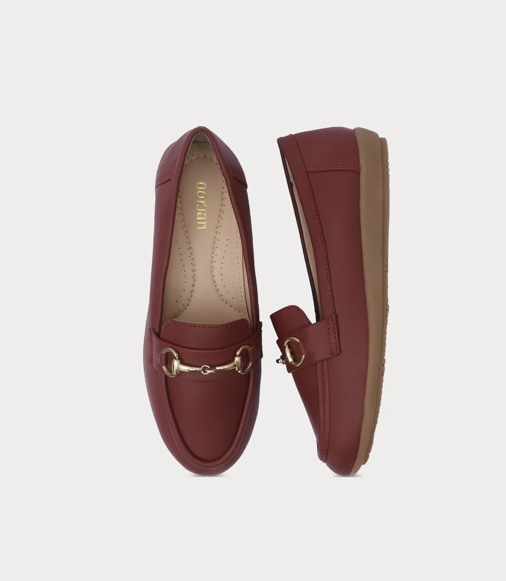 Women Moccasin-MAROON - Image 4