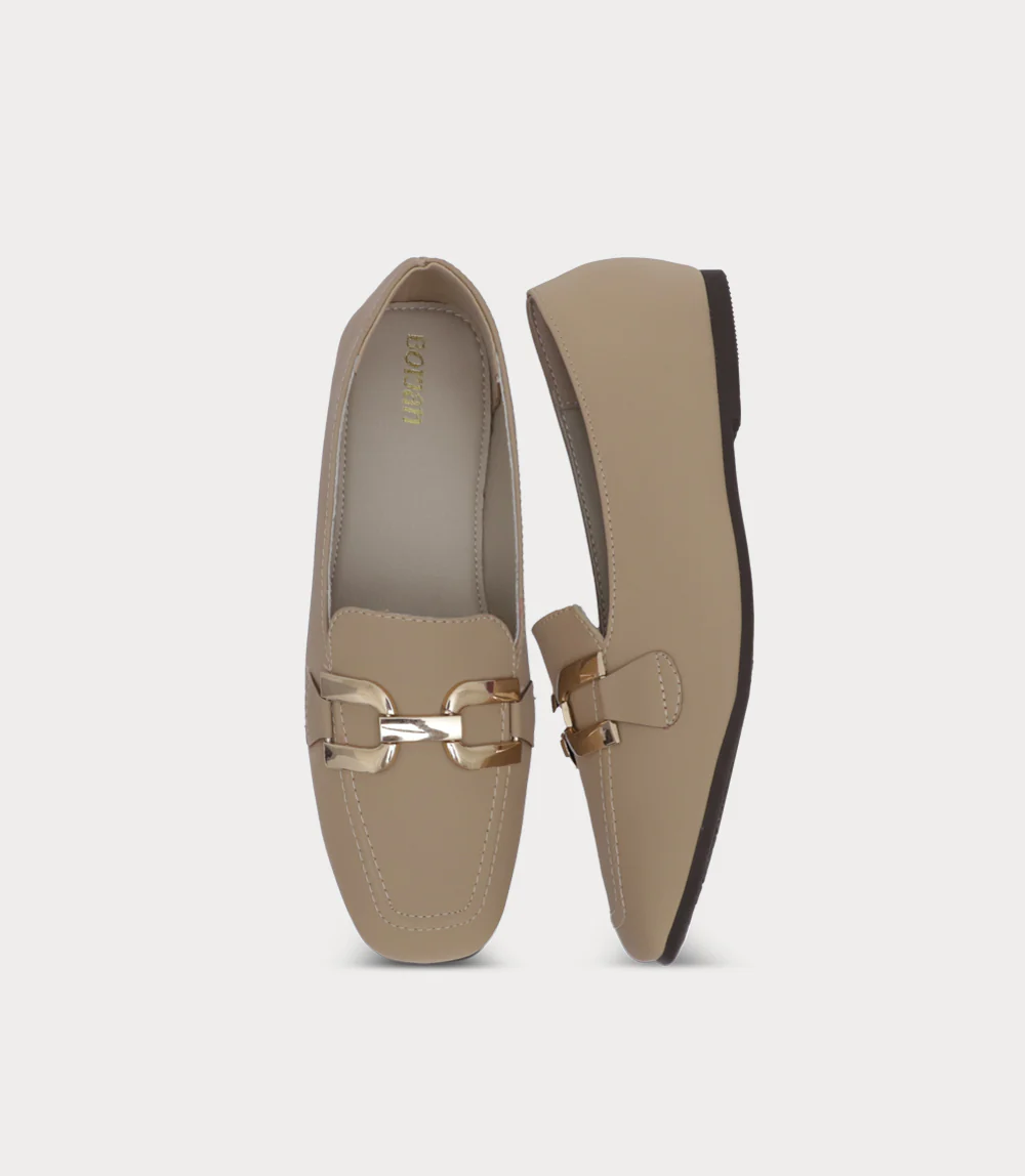 Women Moccasin-BEIGE - Image 4