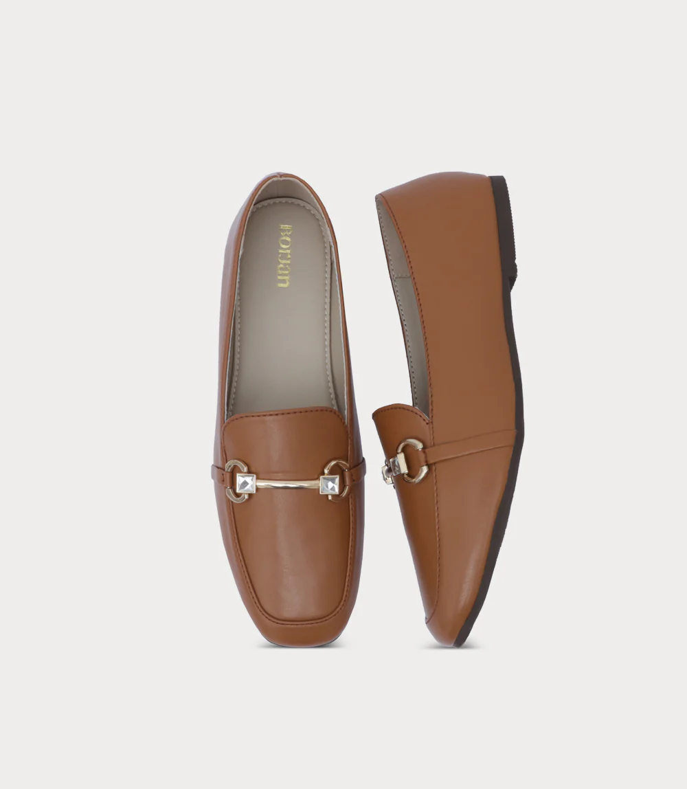Women Moccasin-TAN - Image 4