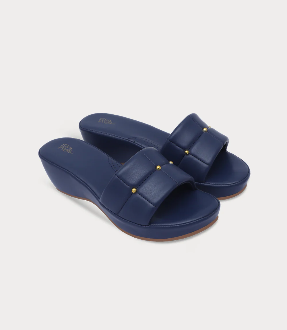 Women Platform Slipper-NAVY - Image 2