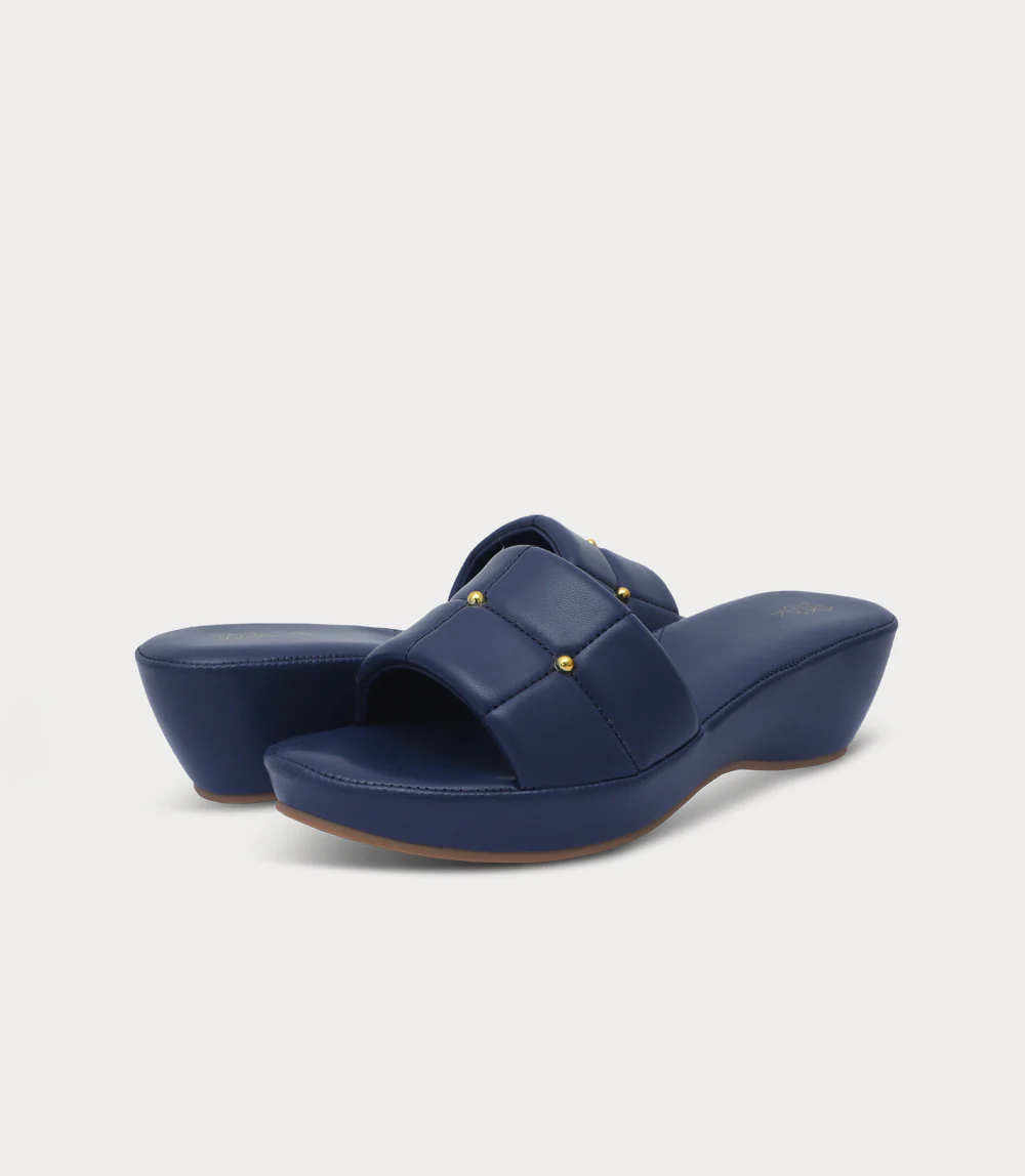 Women Platform Slipper-NAVY - Image 3