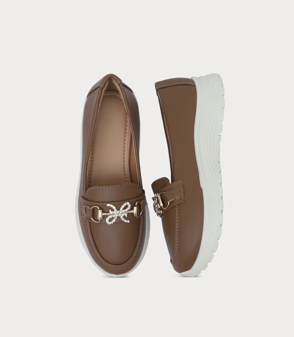 Women Moccasin-BROWN - Image 4