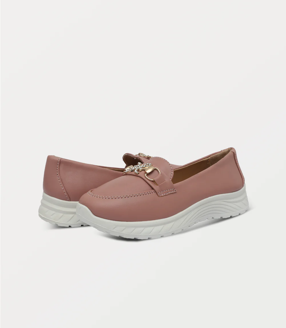 Women Moccasin-TEA PINK - Image 3