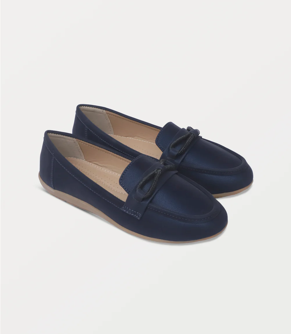 Women Moccasin-NAVY - Image 2