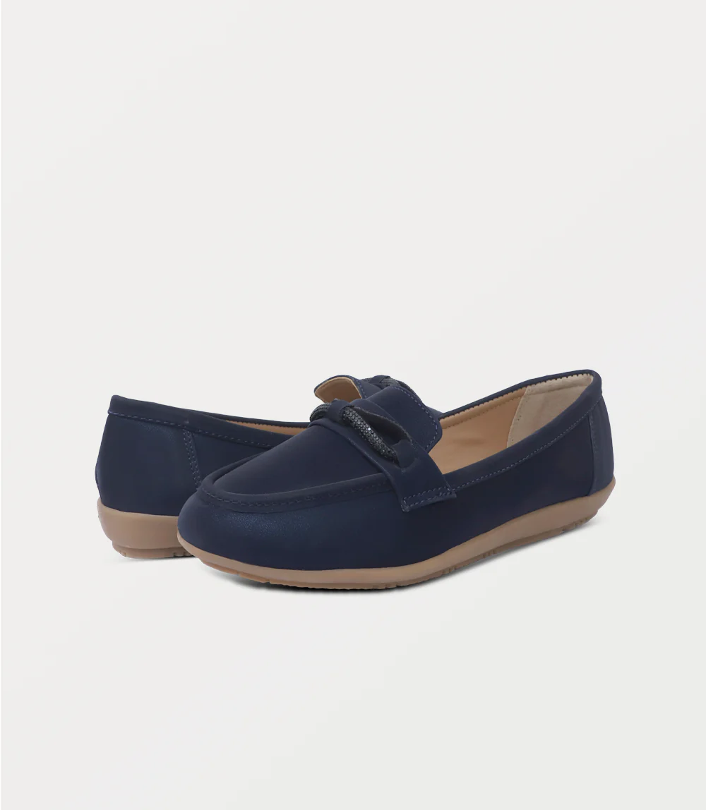 Women Moccasin-NAVY - Image 3