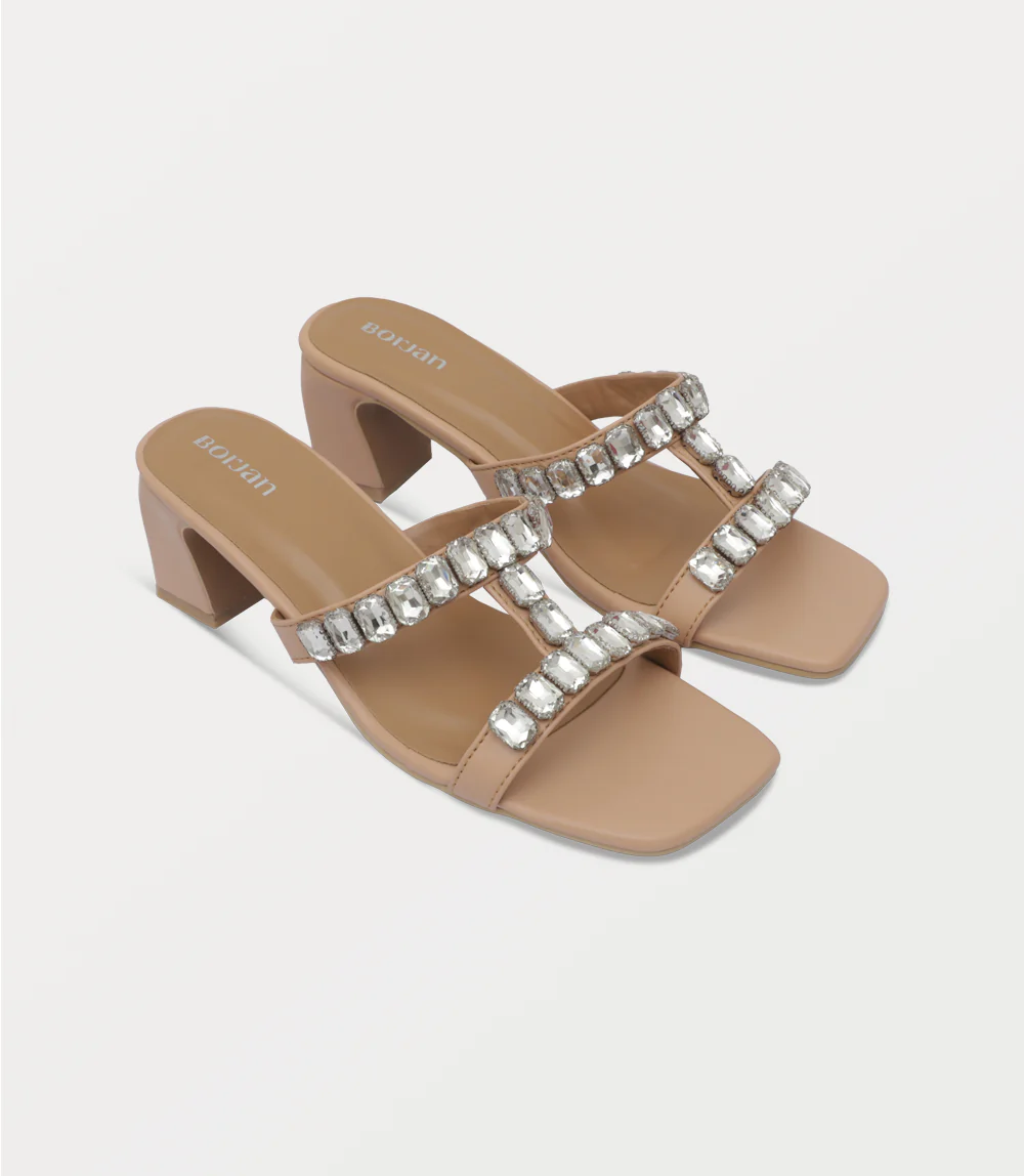 Women Slipper Heel-BEIGE - Image 2