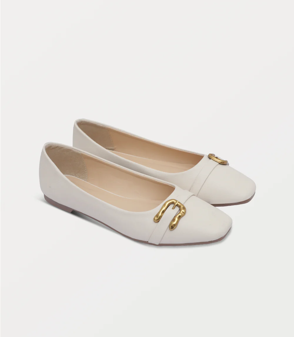 Women Ballerina-IVORY - Image 2