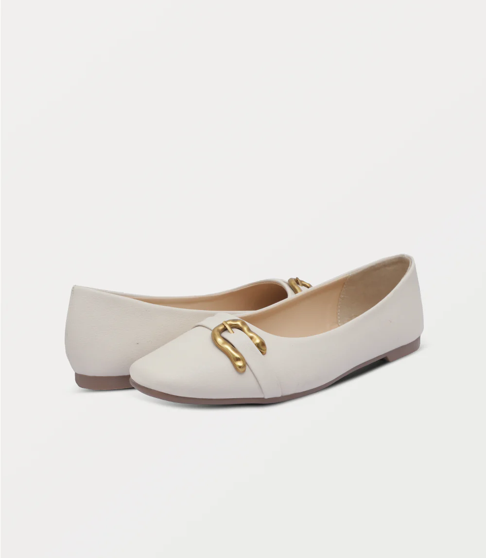 Women Ballerina-IVORY - Image 3