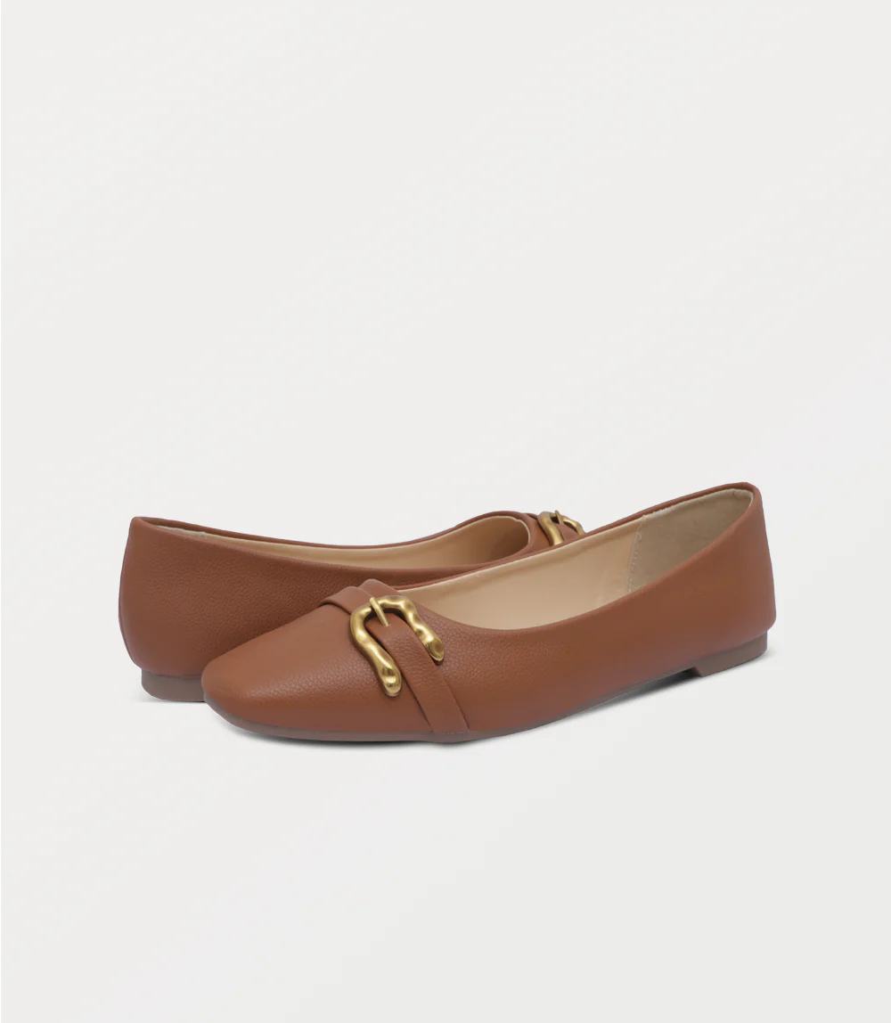 Women Ballerina-TAN - Image 3