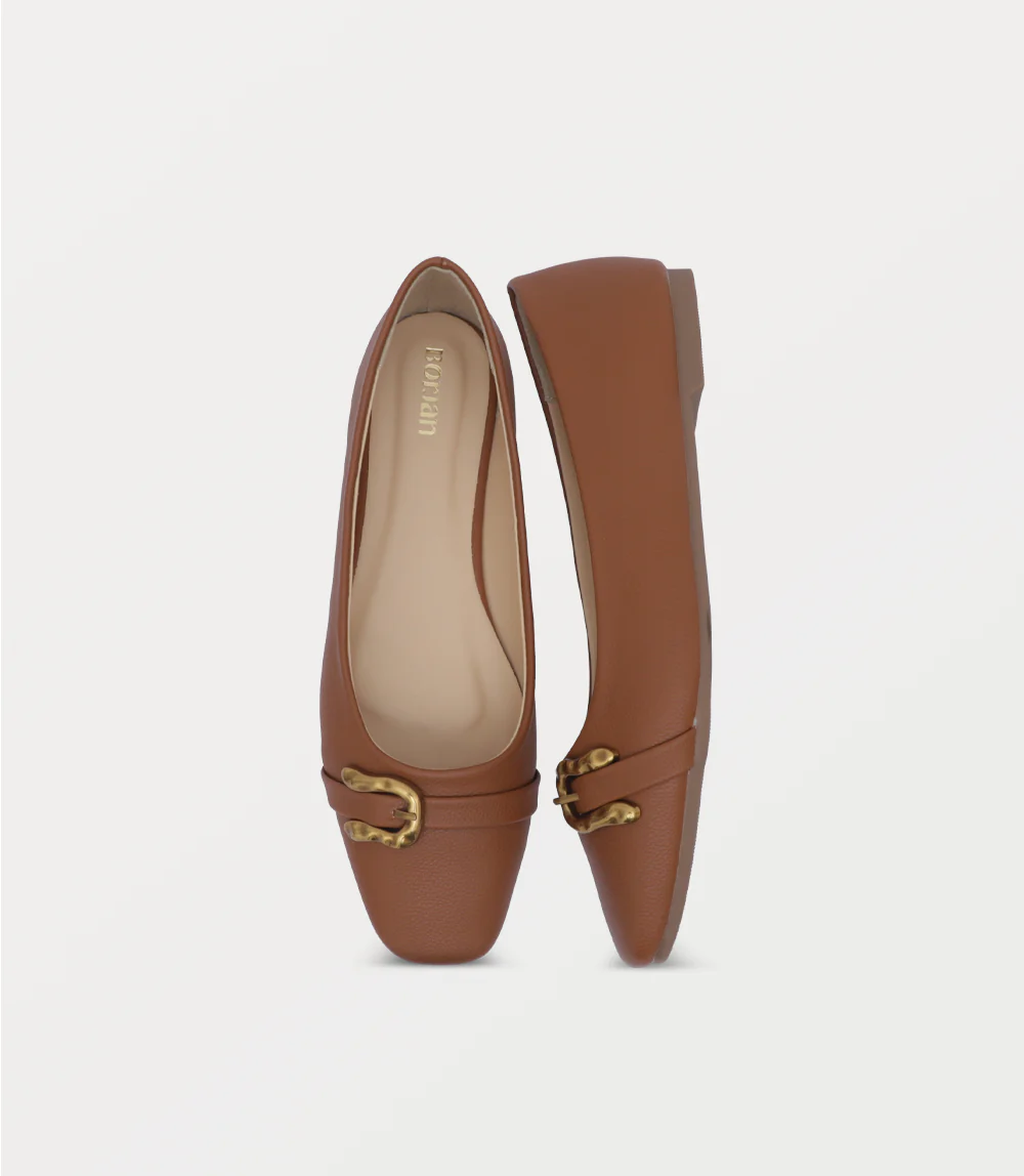 Women Ballerina-TAN - Image 4