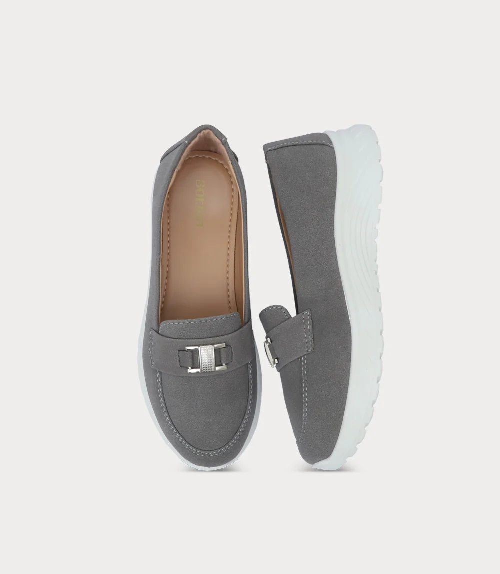 Women Moccasin-GREY - Image 4