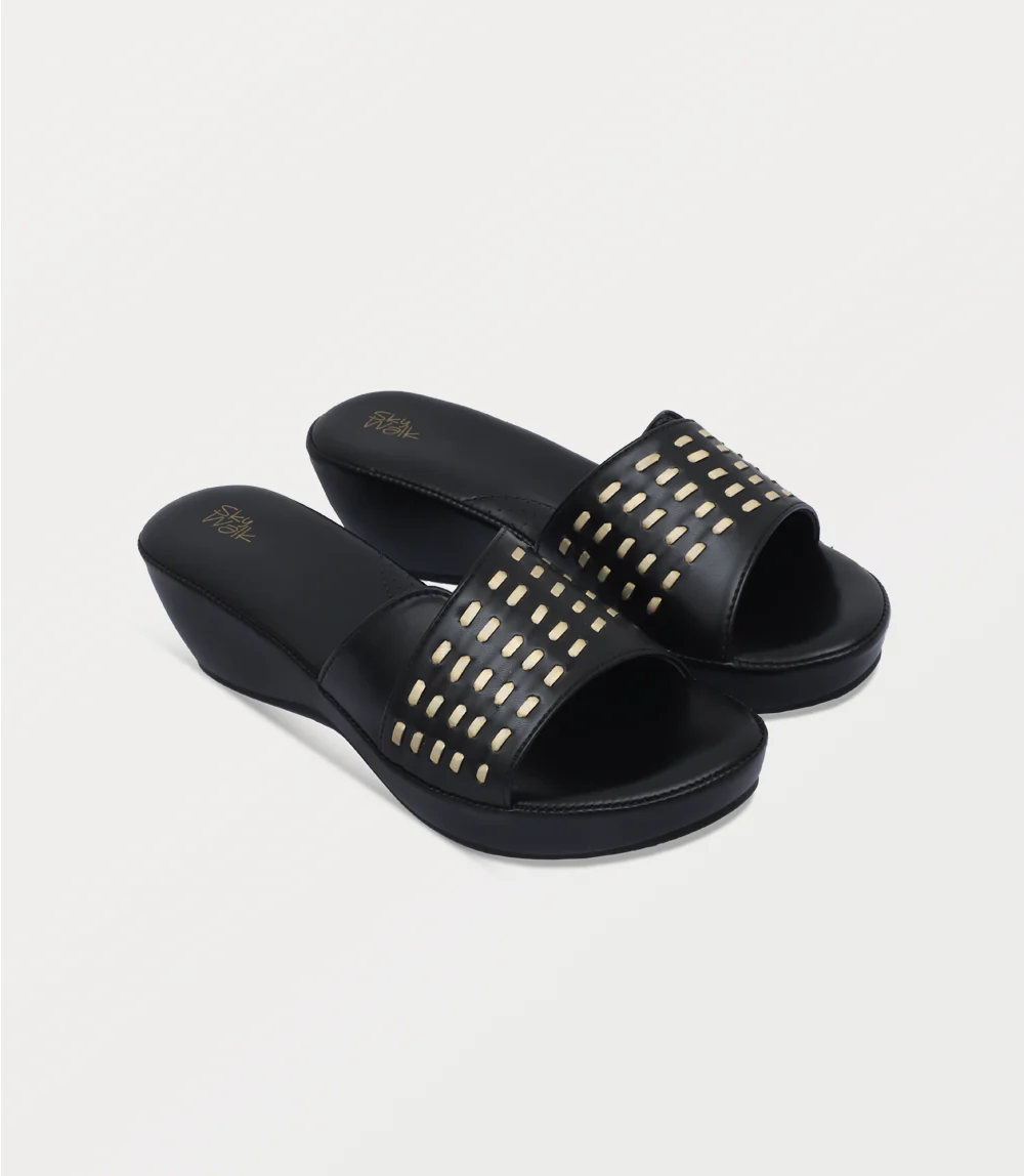 Women Platform Slipper-BLACK - Image 2