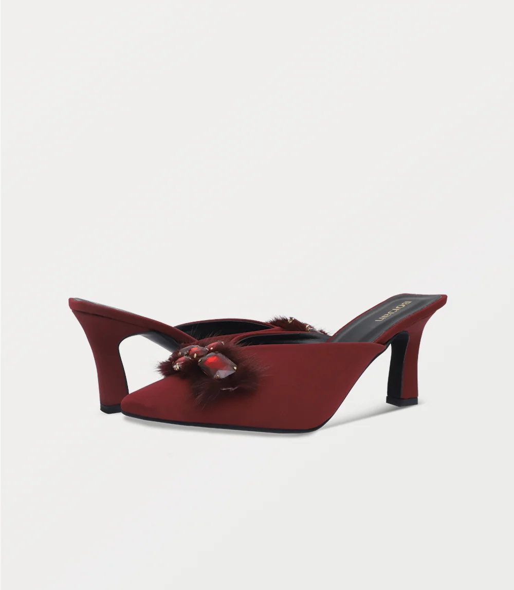 Women Mule-MAROON - Image 3