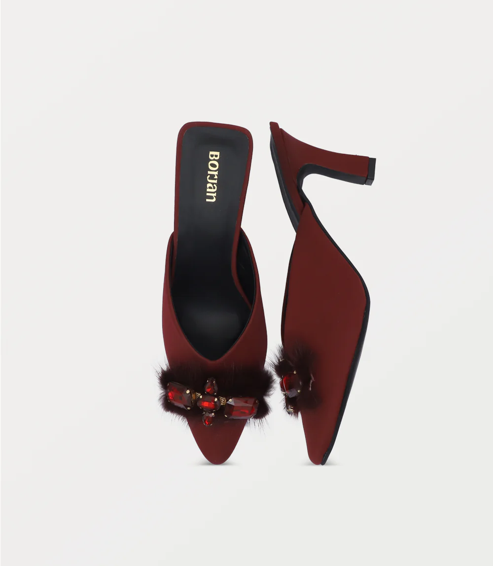 Women Mule-MAROON - Image 4