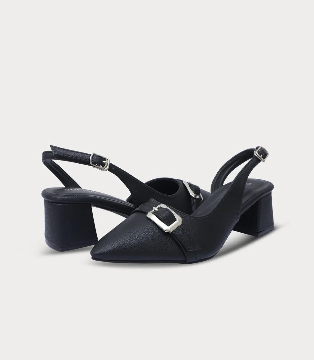 Women Sling Back-BLACK - Image 3