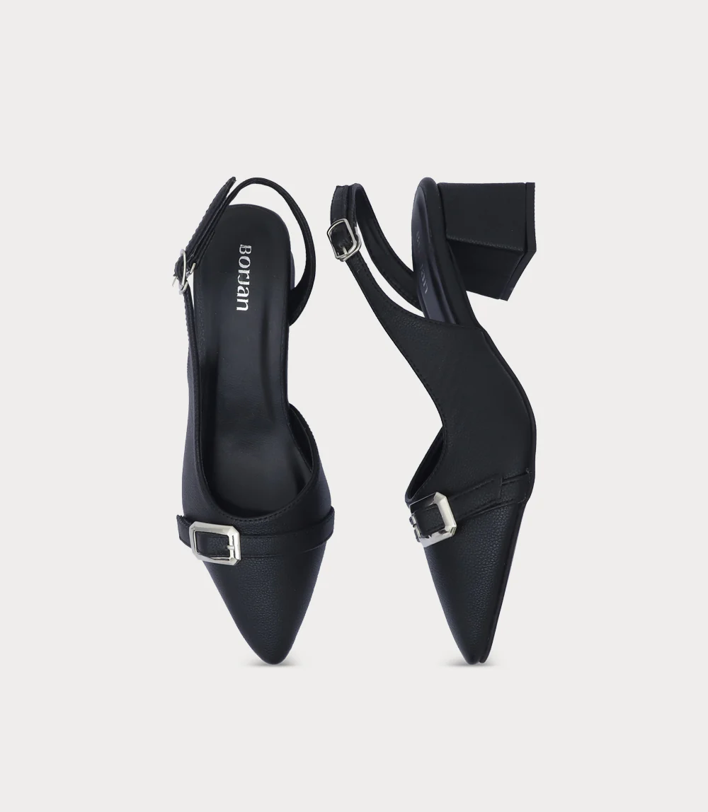 Women Sling Back-BLACK - Image 4