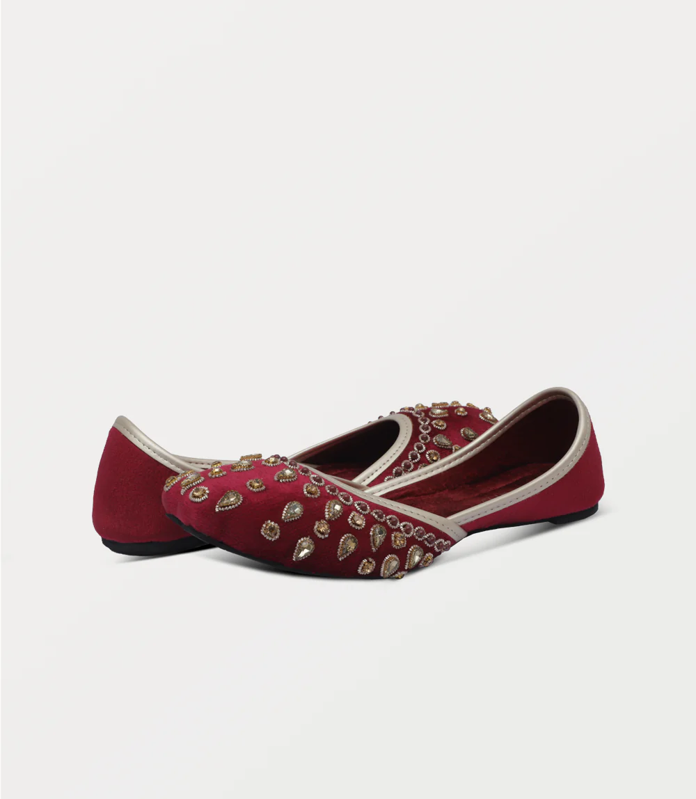 Women Khussa-MAROON - Image 3