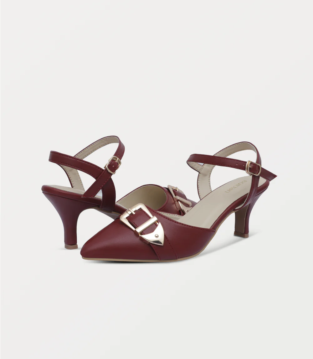 Women Sling Back-MAROON - Image 3