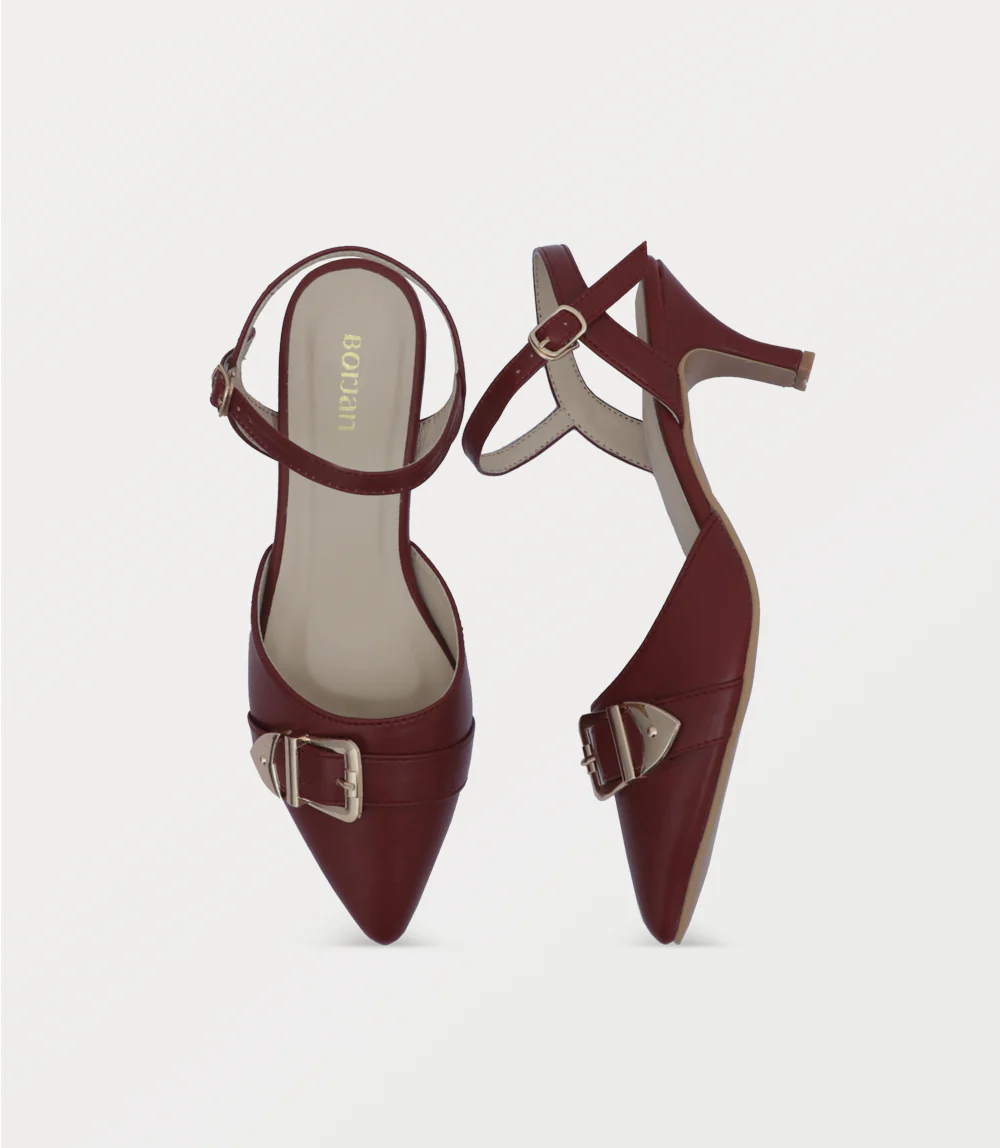 Women Sling Back-MAROON - Image 4