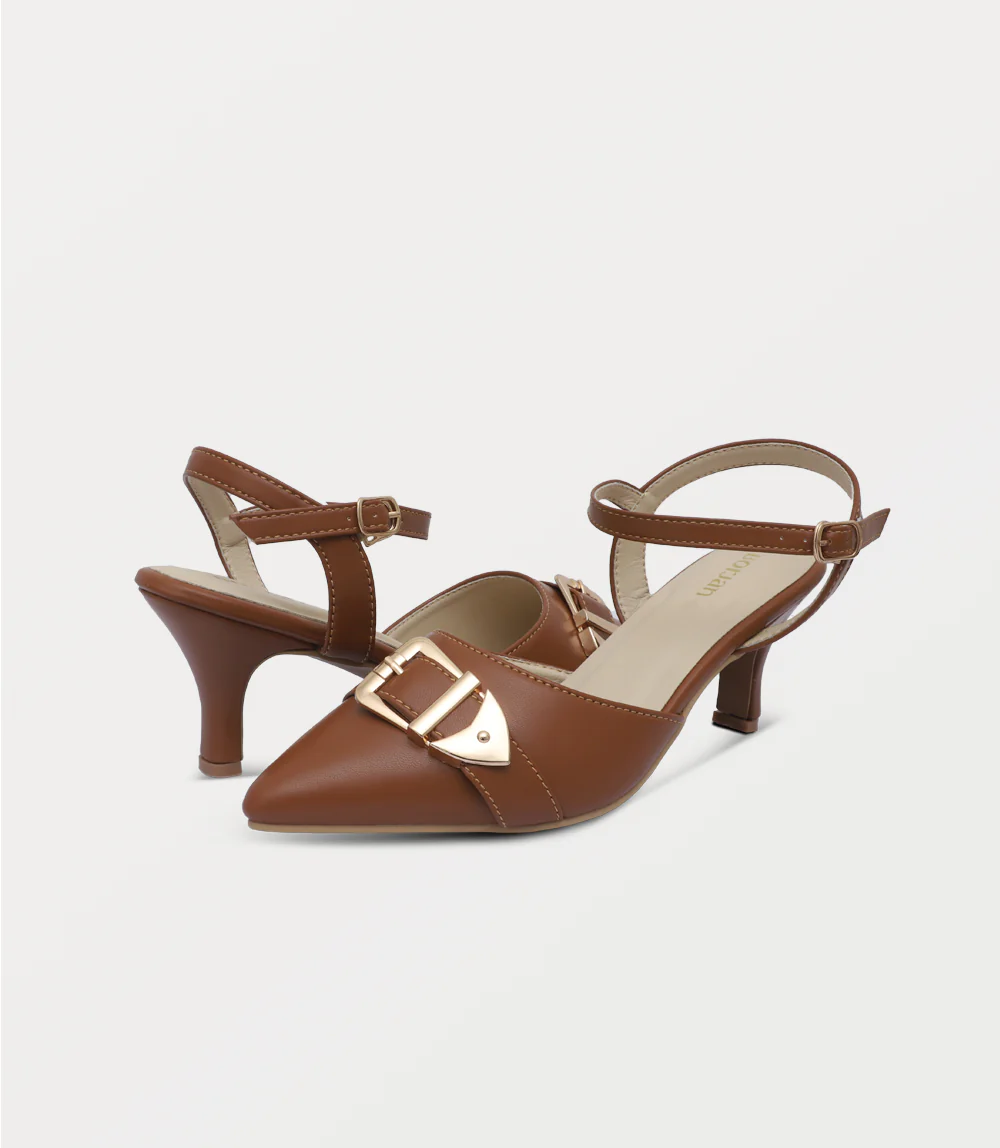 Women Sling Back-TAN - Image 3