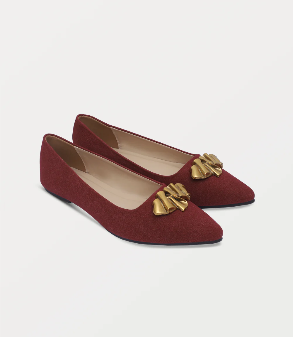 Women Ballerina-MAROON - Image 2