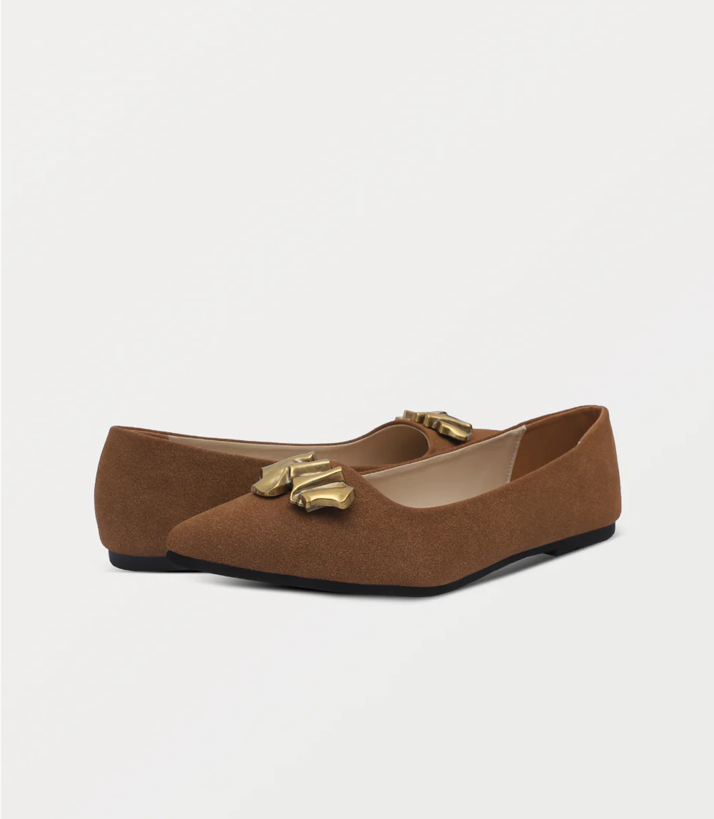 Women Ballerina-TAN - Image 3