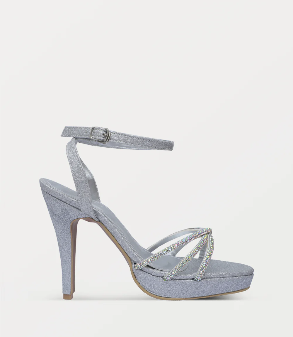 Women Sandal Heels-SILVER