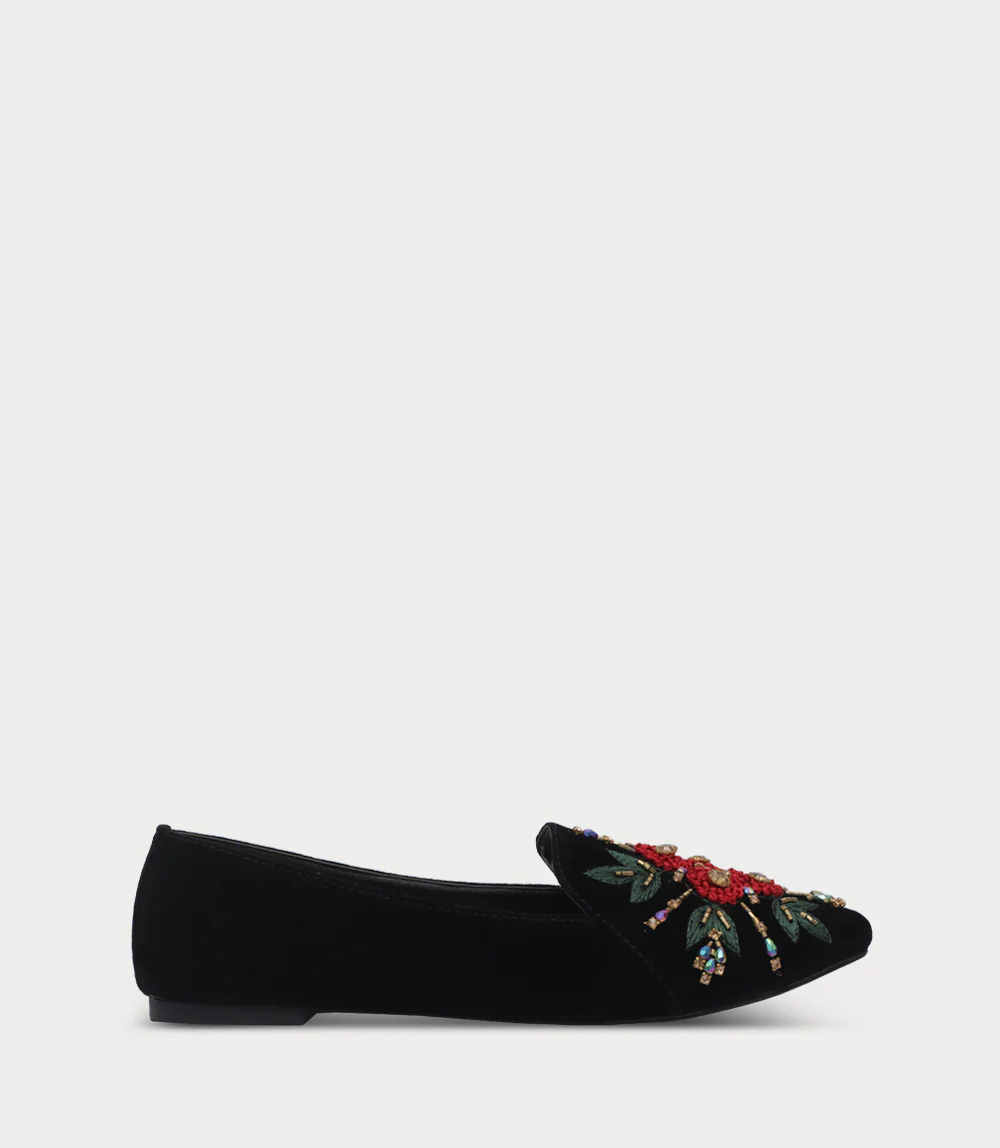 Women Ballerina-BLACK/MULTI