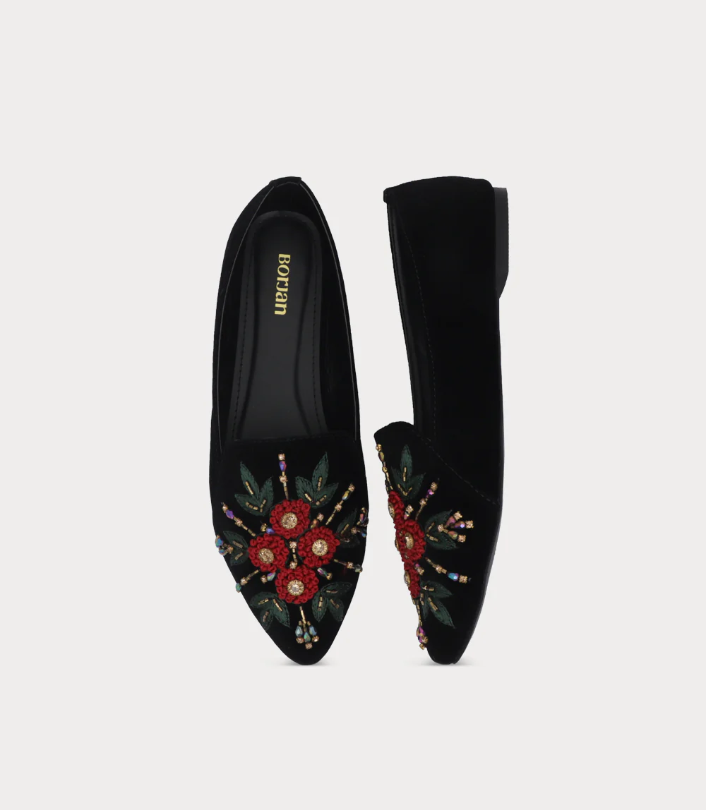 Women Ballerina-BLACK/MULTI - Image 4