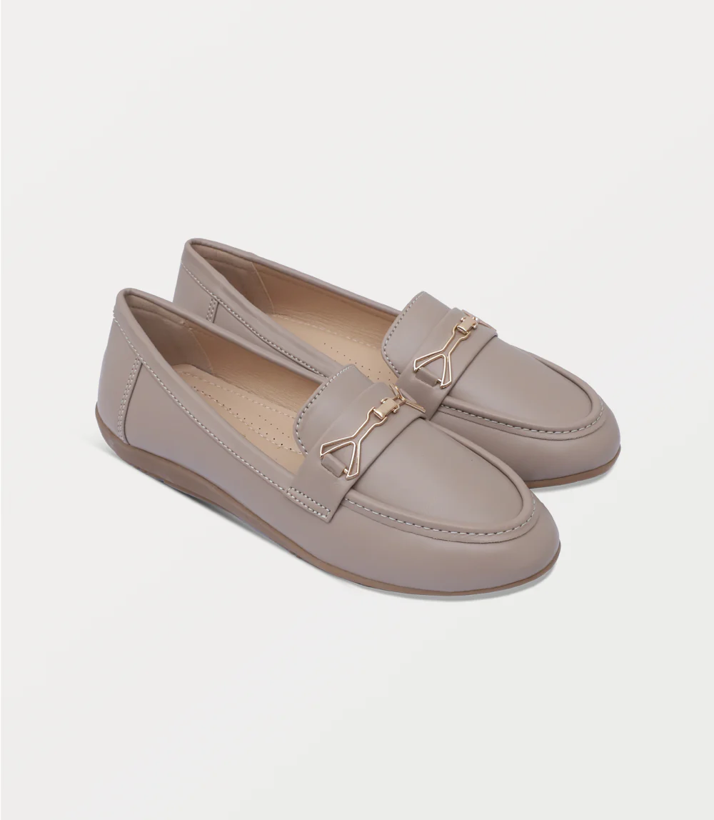 Women Moccasin-TAUPE - Image 2