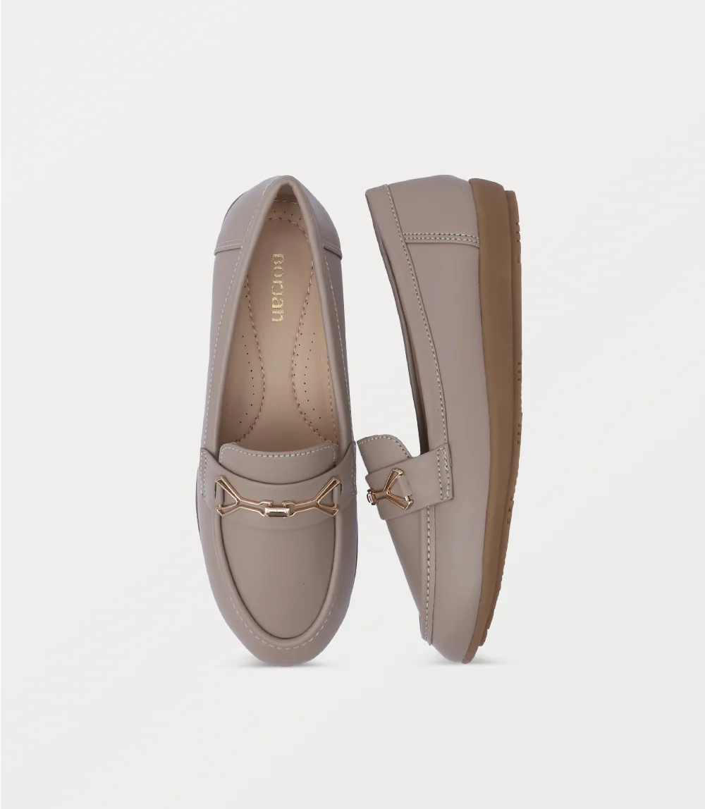 Women Moccasin-TAUPE - Image 4