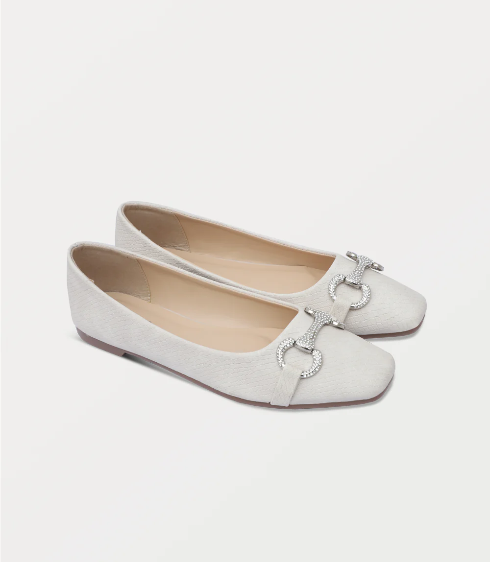 Women Ballerina-IVORY - Image 2