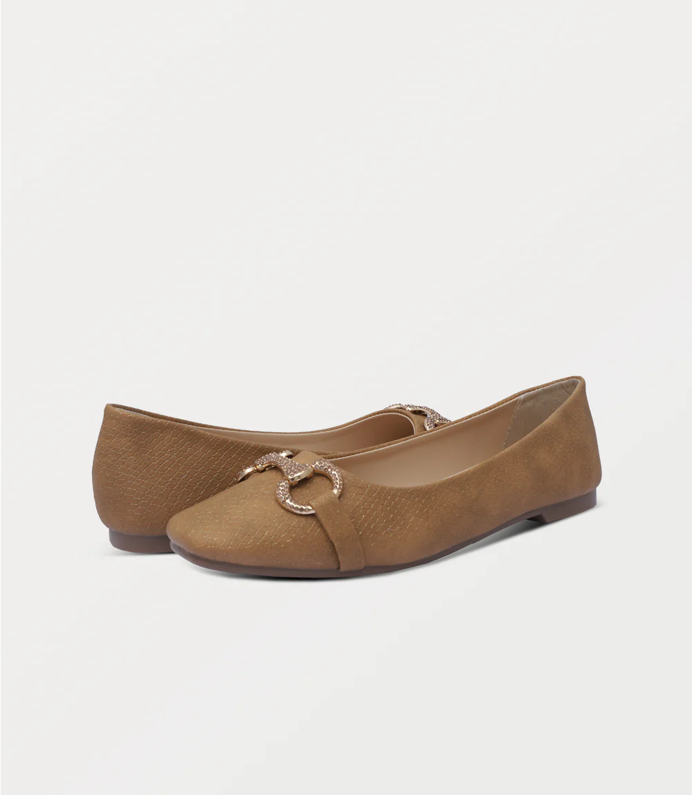 Women Ballerina-TAN - Image 3