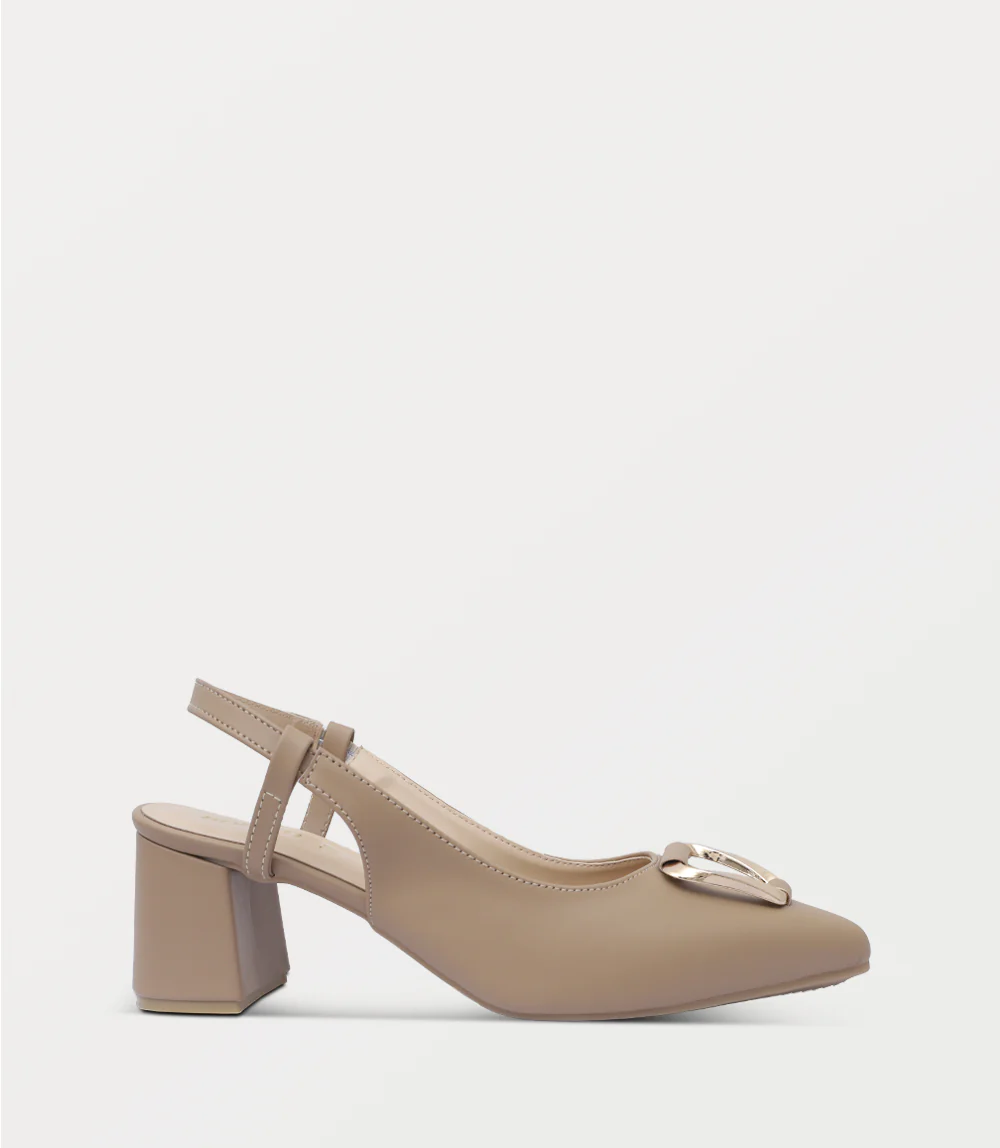 Women Sling Back-BEIGE