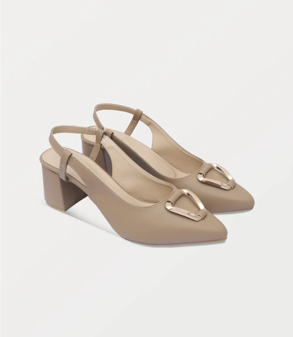 Women Sling Back-BEIGE - Image 2