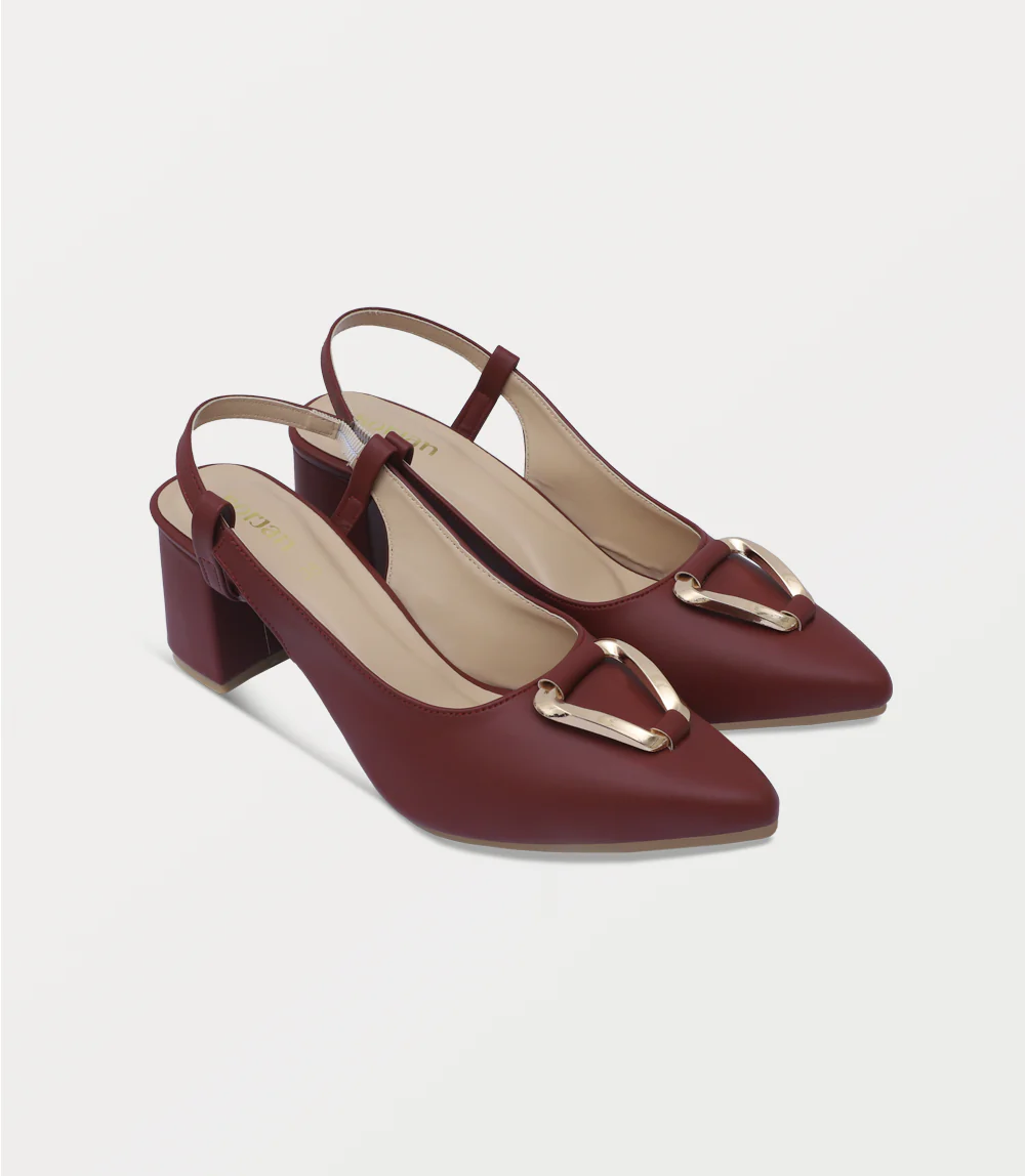 Women Sling Back-MAROON - Image 2
