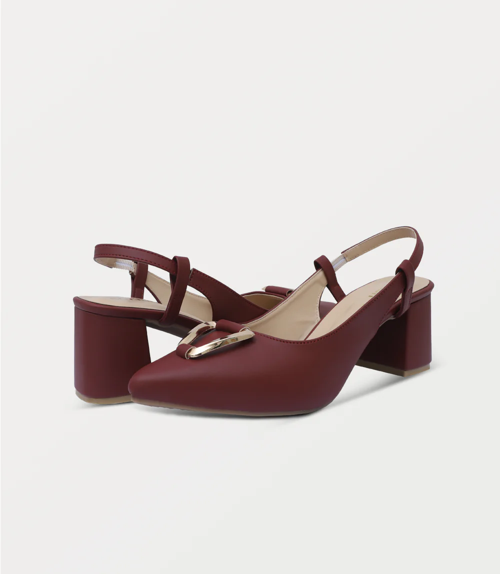 Women Sling Back-MAROON - Image 3