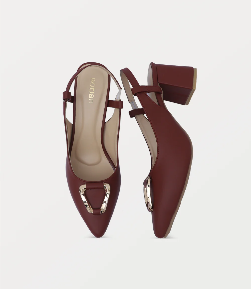 Women Sling Back-MAROON - Image 4