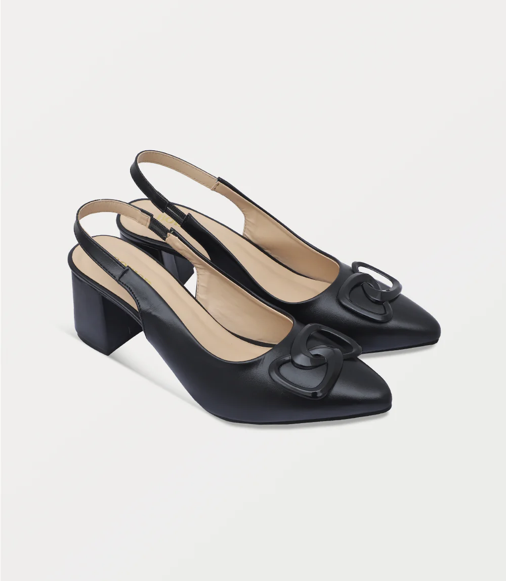 Women Sling Back-BLACK - Image 2