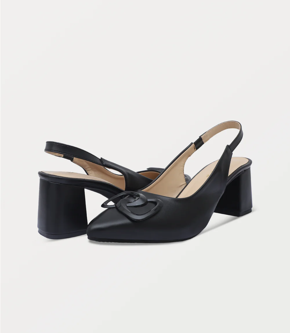 Women Sling Back-BLACK - Image 3