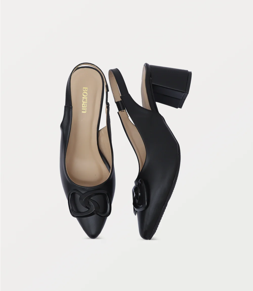 Women Sling Back-BLACK - Image 4