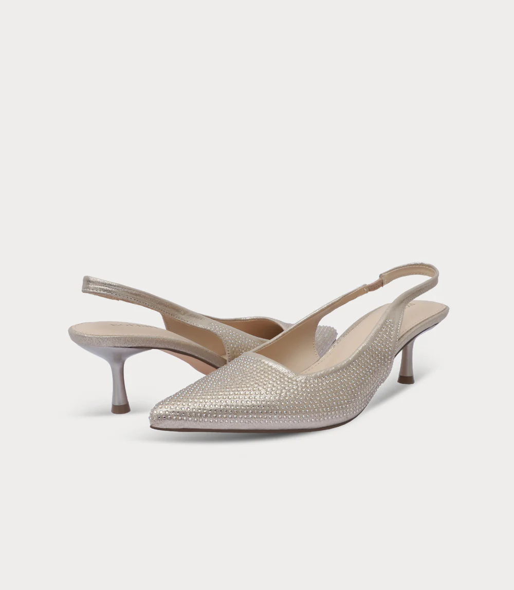 Women Sling Back-LIGHT GOLD - Image 3