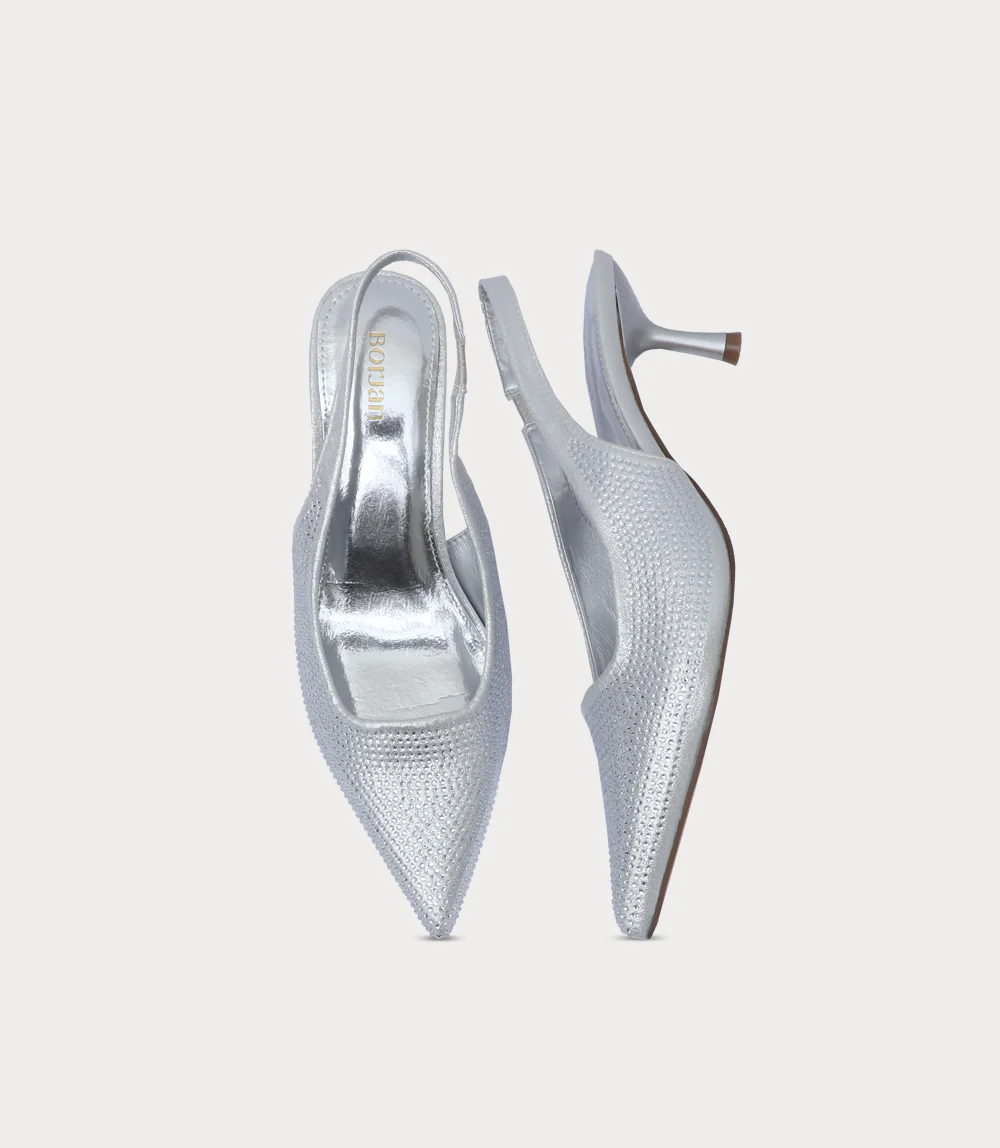 Women Sling Back-SILVER - Image 4