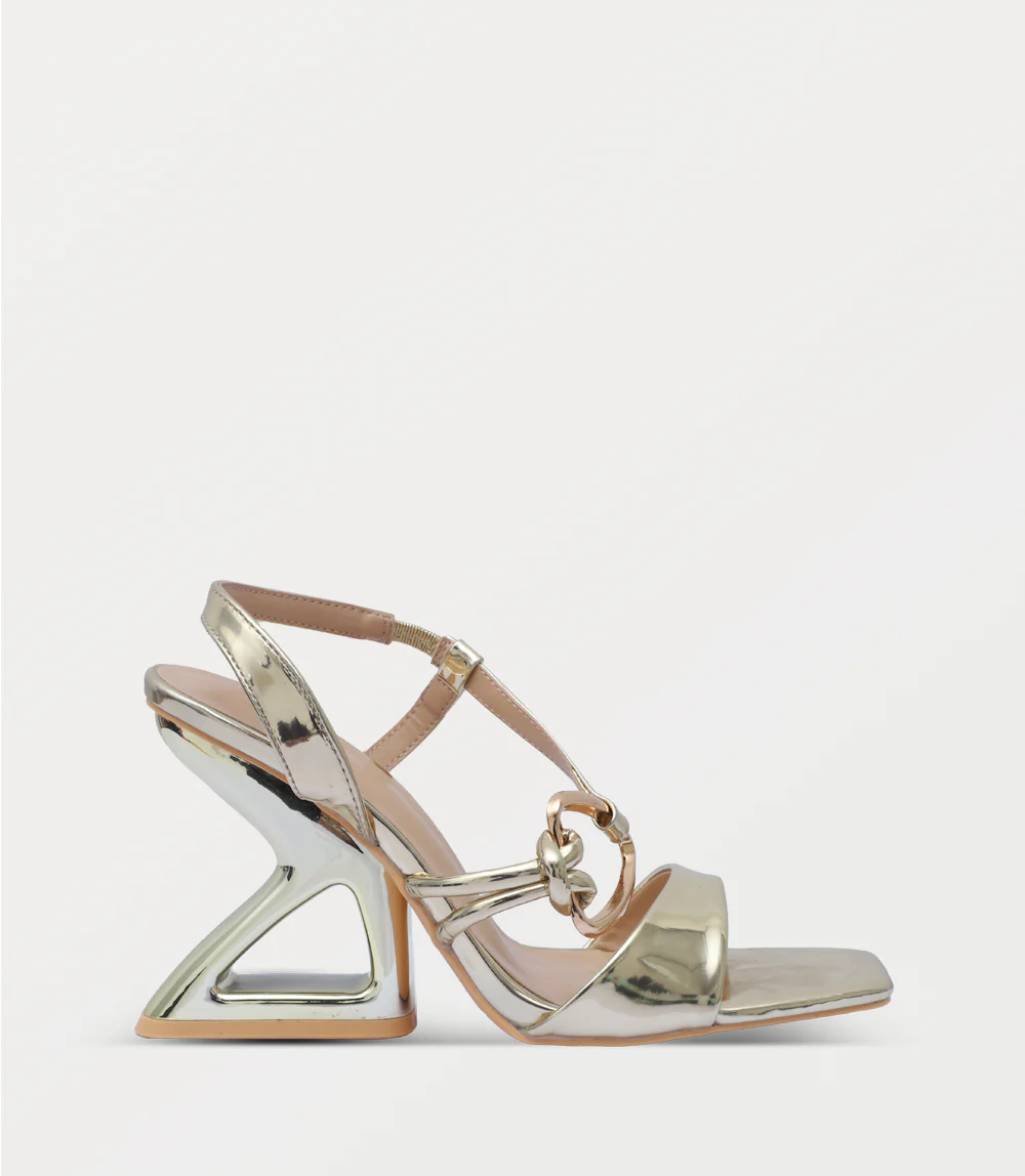 Women Sandal Heels-GOLD