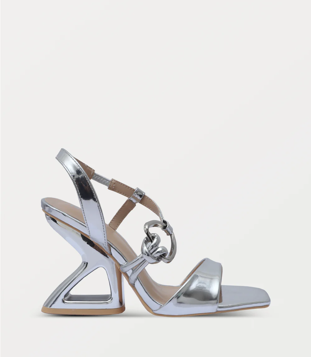 Women Sandal Heels-SILVER